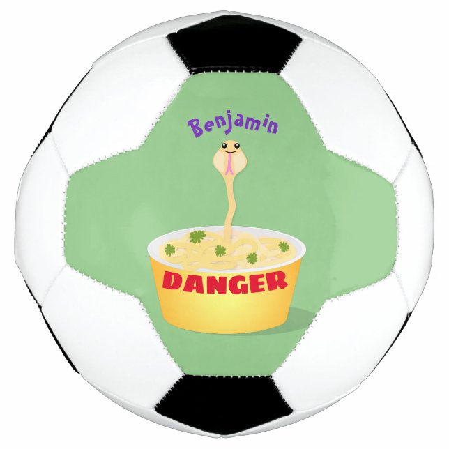 Ballon De Foot Caricature de serpent aux nouilles mignonnes illus (Devant)