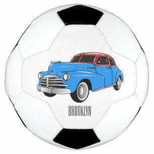 Ballon De Foot Caricature de voiture classique 1948