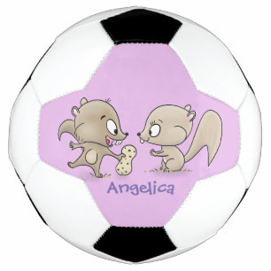 Ballon De Foot Caricature d'écureuils marrants