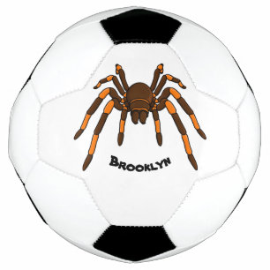 Ballon De Foot Caricature déplaisante de tarantule brun et orange