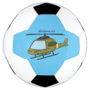 Ballon De Foot Caricature d'hélicoptère camoflage de l'armée