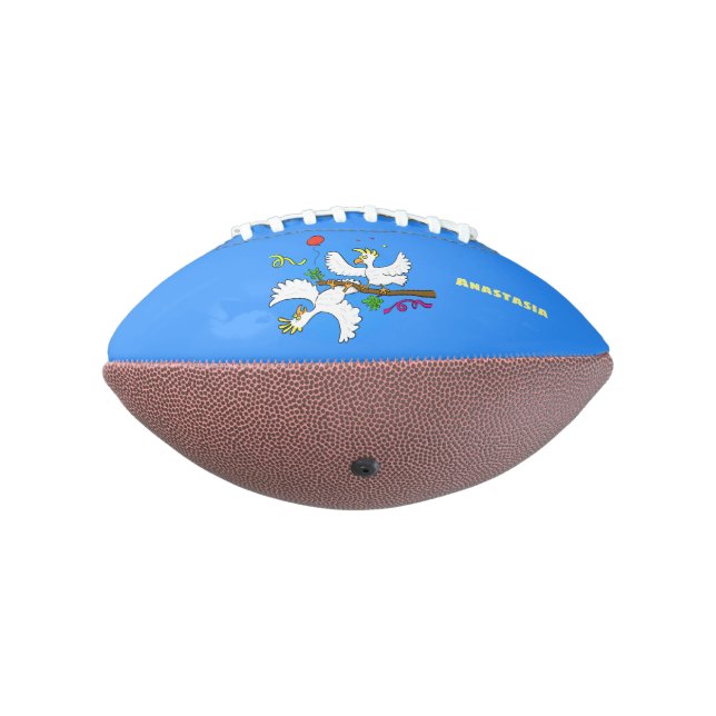 Ballon De Foot Caricature d'oiseaux de cockatoo amusante (Tourné à 270°)