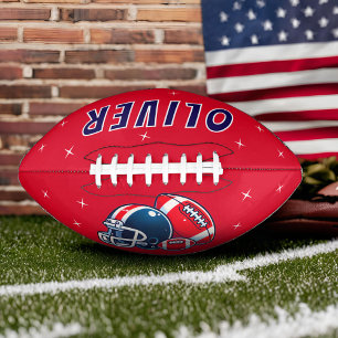 Ballon De Foot Caricature du casque de balle de football américai