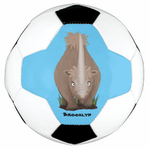 Ballon De Foot Caricature en élasmère de rhinocéros laineux