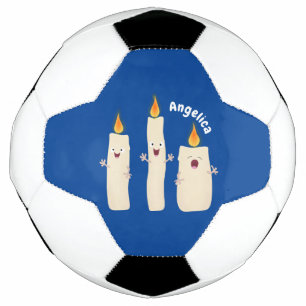 Ballon De Foot Caricature en trois chandelles mignonnes