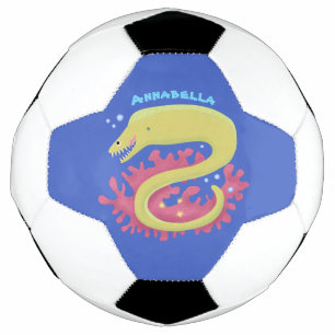 Ballon De Foot Caricature humoristique murène verte