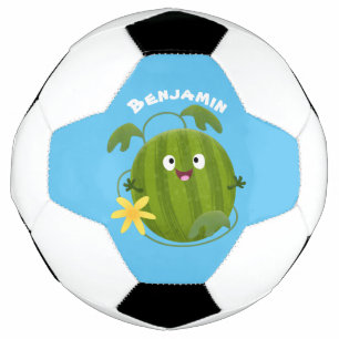 Ballon De Foot Caricature joli et souriant de pastèque