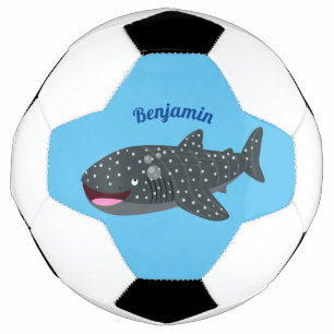 Ballon De Foot Caricature joli requin baleine joyeux