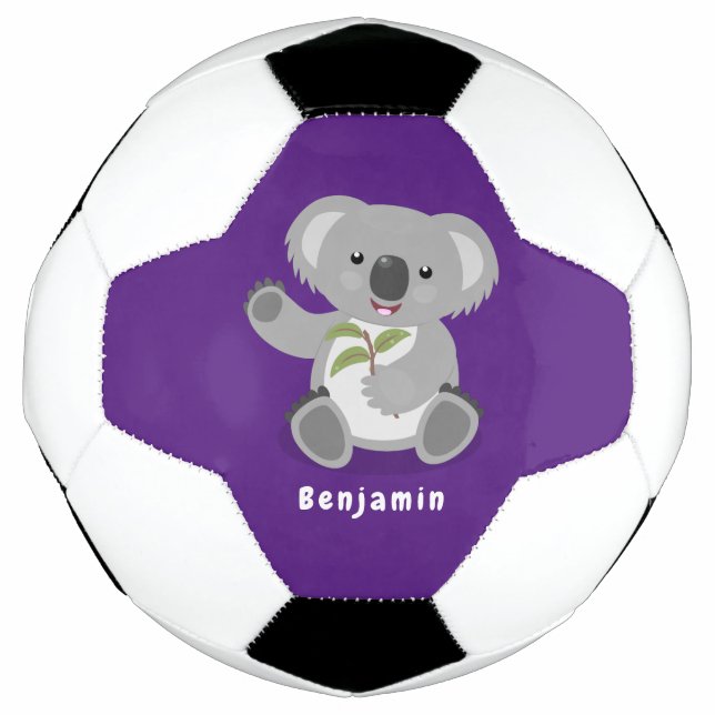 Ballon De Foot Caricature joyeux koala agitant (Devant)