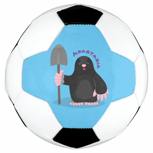 Ballon De Foot Caricature mole joyeux (Devant)