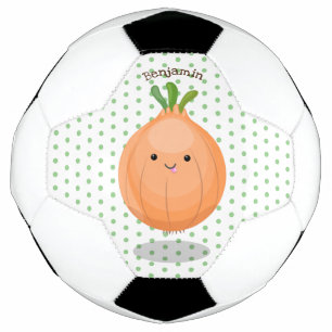 Ballon De Foot Caricature vert oignon brun joli