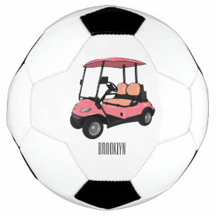 Ballon De Foot Carte de golf / dessin animé en voiturette de golf