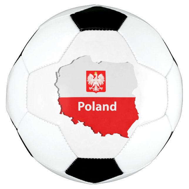 Ballon De Foot Carte de la Pologne (Devant)