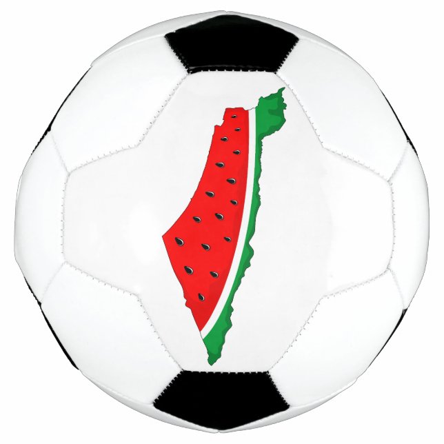 Ballon De Foot Carte de Palestine Watermelon Symbole de la libert (Devant)