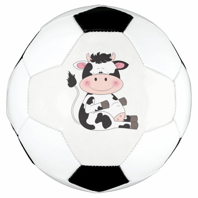 Ballon De Foot Cartoon de vache bébé mignon (Devant)