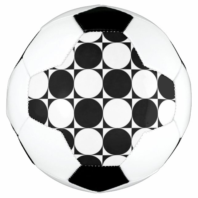 BALLON DE FOOT CERCLES NOIRS ET BLANCS (Devant)