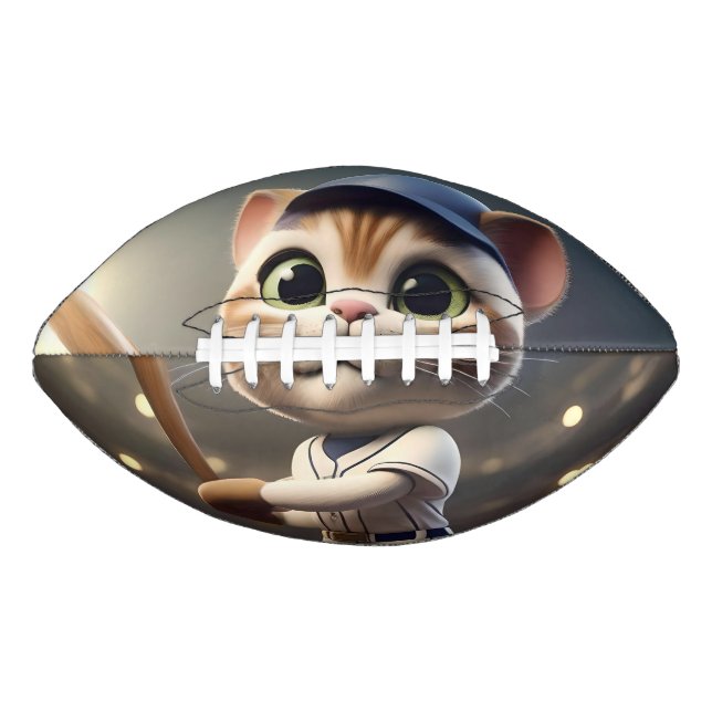 Ballon De Foot Chat de baseball 3D amusant, (Devant)