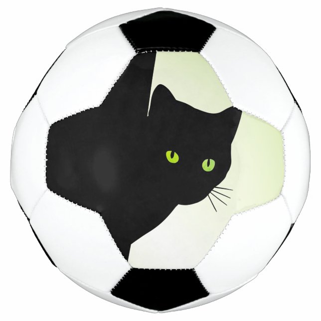 Ballon De Foot Chat noir aux yeux verts (Devant)