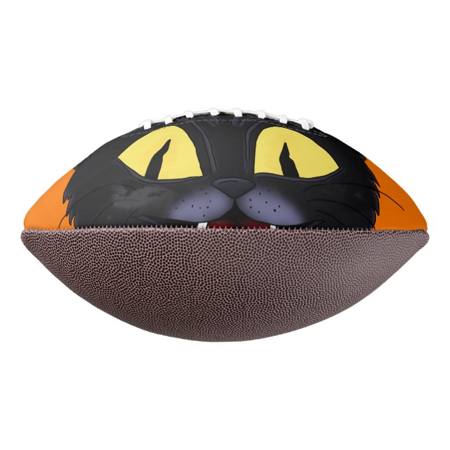Ballon De Foot Chat noir Halloween (Tourné à 90°)