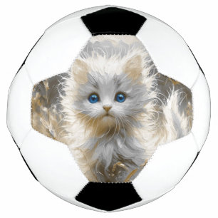 Ballon De Foot Chaton blanc précieux