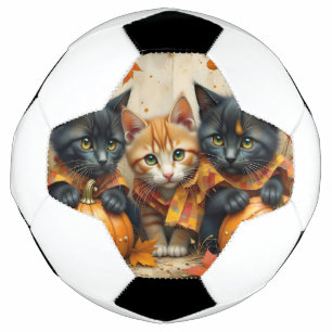 Ballon De Foot Chatons d'automne citrouilles et feuillage