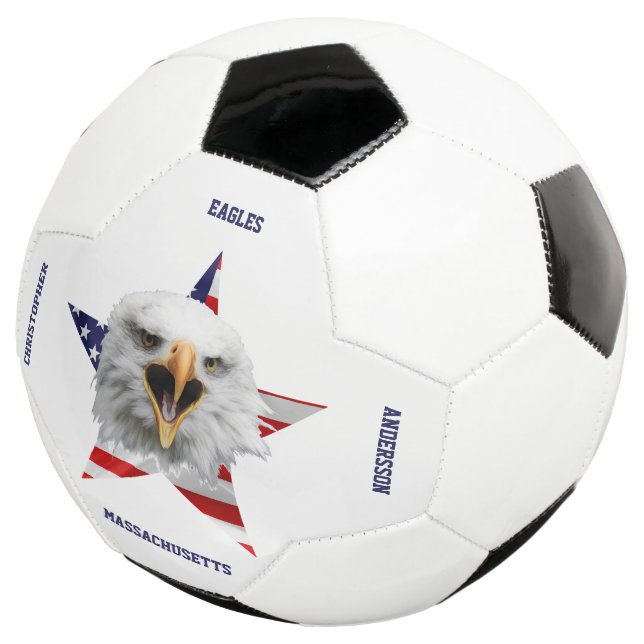 Ballon De Foot Chef D'Un Aigle À Balles, Étoile, Drapeau Des État (3/4)
