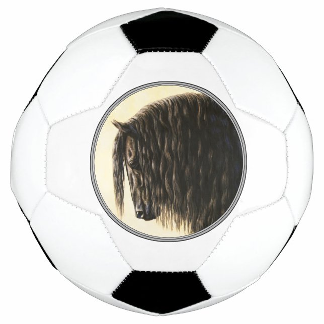 Ballon De Foot Cheval noir Friésien (Devant)
