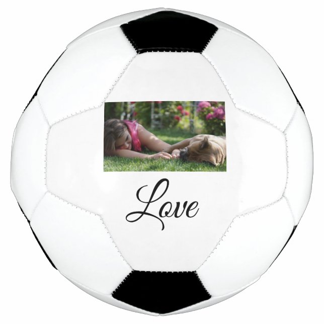 Ballon De Foot Chien maman amour ajouter nom texte nom de animal  (Devant)