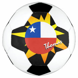 Ballon De Foot Chili Football & Drapeau Chilien / BANG