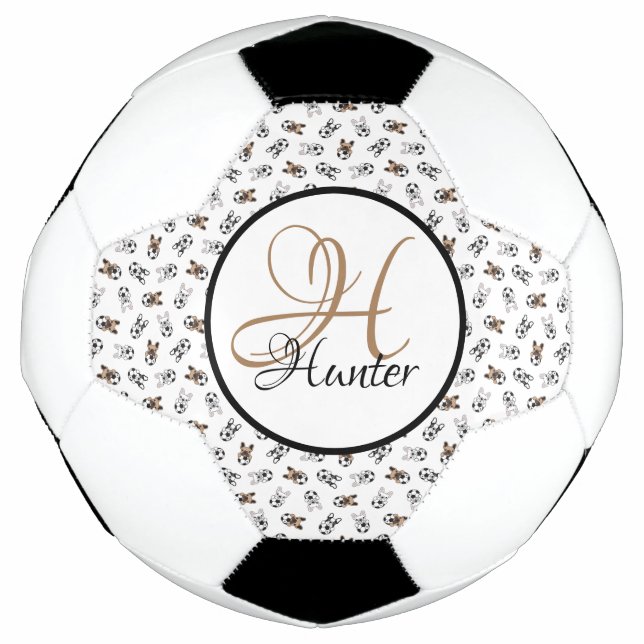 Ballon De Foot Chiots de football sportif Monogramme (Devant)