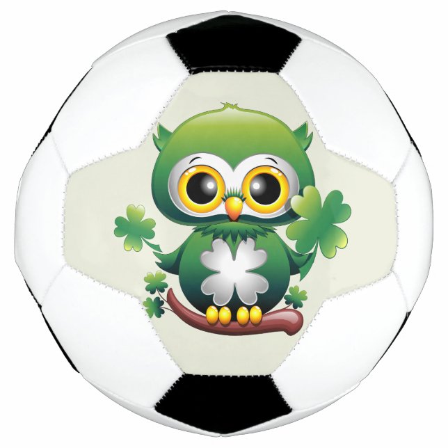 Ballon De Foot Chouette bébé St Patrick dessin animé mignon (Devant)