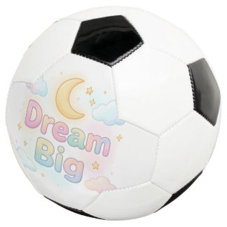 Ballon De Foot Citation fantaisiste pastel doux sur fond blanc