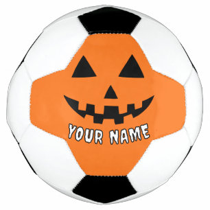 Ballon De Foot Citrouille orange personnalisé Halloween Votre Nom