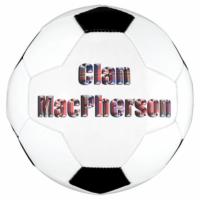 Ballon De Foot Clan Macpherson Tartan Nom, Soccerball (Devant)