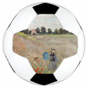 Ballon De Foot Claude Monet - Champ de coquelicots