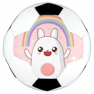 Ballon De Foot Clipart arc-en-ciel de Kawaii