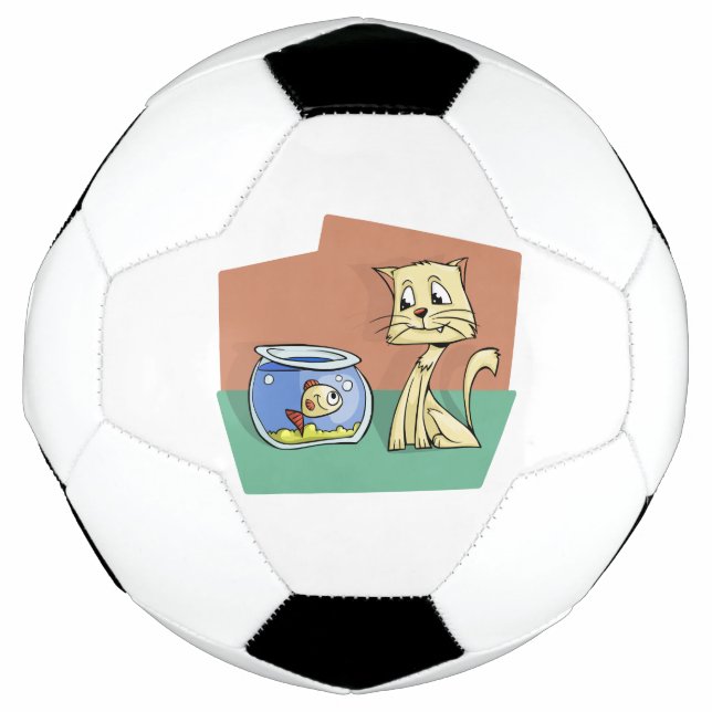 Ballon De Foot Clipart de chat et de poisson (Devant)