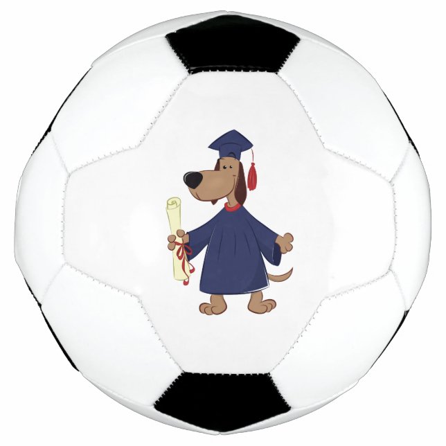 Ballon De Foot Clipart de graduation de chien (Devant)