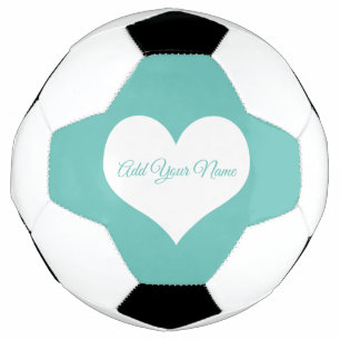 Ballon De Foot Coeur blanc personnalisé Ajouter votre nom
