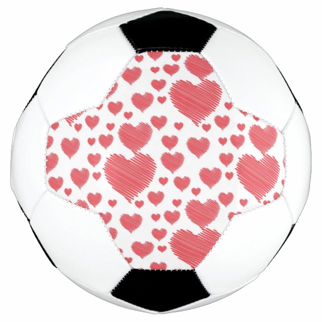 Ballon De Foot Coeurs de scintillement (Devant)