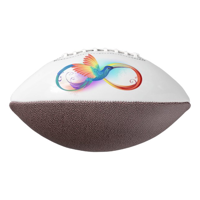 Ballon De Foot Colibri arc-en-ciel avec symbole Infinity (Tourné à 270°)