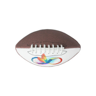 Ballon De Foot Colibri arc-en-ciel avec symbole Infinity