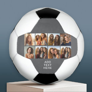 Ballon De Foot Collage de 8 photos personnalisé avec des photos c