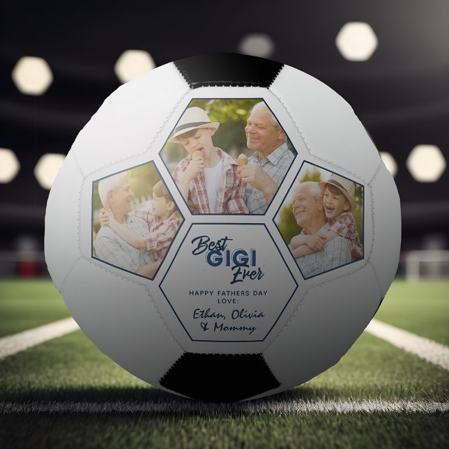 Ballon De Foot Collage photo moderne 3 Meilleur Gigi Jamais (Easily personalize this Best GIGI Ever Soccer ball with your photos & text for a gift he'll love)