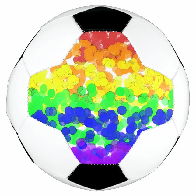 Ballon De Foot Collier Drapeau gay pride Bokeh (Devant)