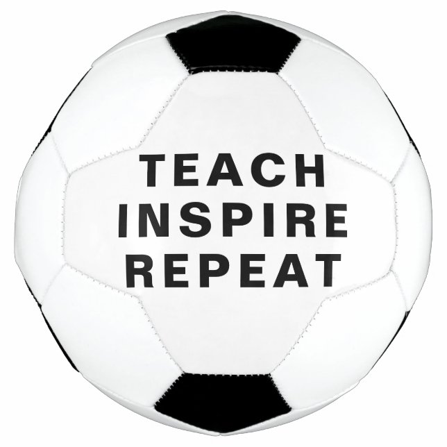 Ballon De Foot Conception de motivation Répéter Inspirer Enseigne (Devant)