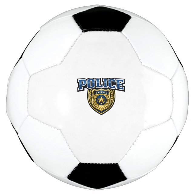 Ballon De Foot Conception de texte gras Badge de police (Devant)