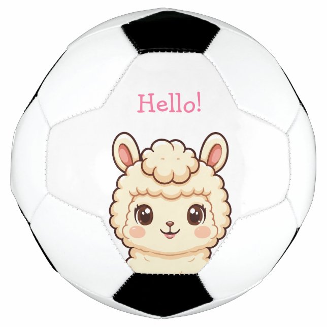 Ballon De Foot Conception d'illustration de lama mignon (Devant)