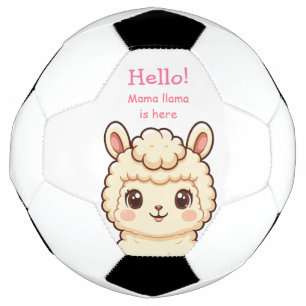 Ballon De Foot Conception d'illustration de lama mignon