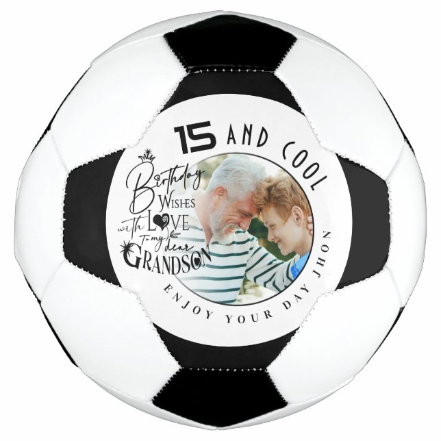Ballon De Foot Conception simple et mignonne de photo d'anniversa (Devant)
